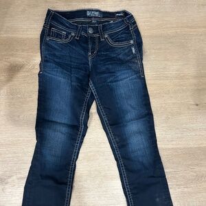 Women's Silver Jeabs Co Suki Mid Capri size 26x22.5